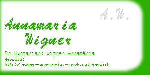annamaria wigner business card