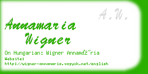annamaria wigner business card